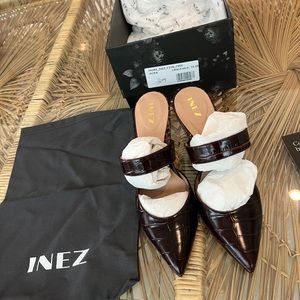 Inez NYC Mora Croco Wild heels size 10.5 barely worn